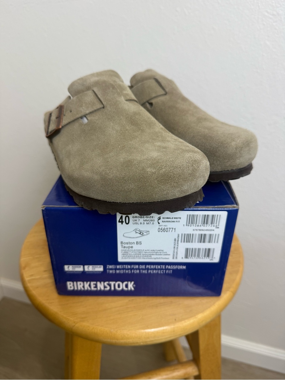 Birkenstock Boston Soft Footbed Clogs Taupe EU 40 NWT - Picture 9 of 11